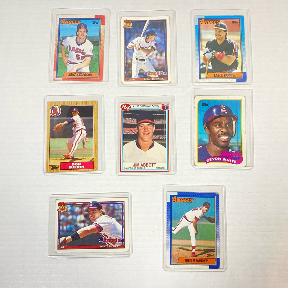 Angels Baseball Cards Lot of 8